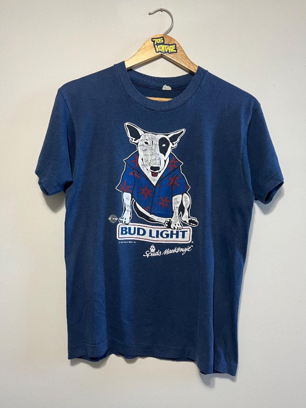 Vintage Spuds Mackenzie Bud Light 1987 Beer Promo T-shirt